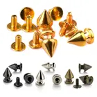 8x12 мм пятна конус заклепки пуля панк-шипы из гладкой кожи крафт-мешки браслет; Тканевая обувь; Ошейники для собак сделай сам