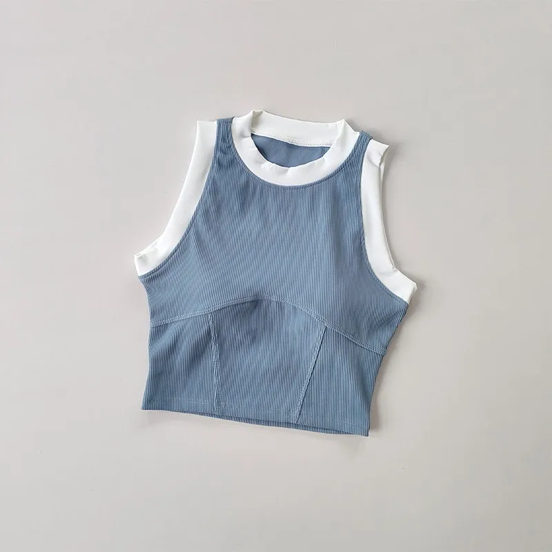 2023 New Yoga Vest Women Sports Bra Gym Fitness Seamless High Impact Padded Underwear Vest Running Bras Workout Top Sports Tops