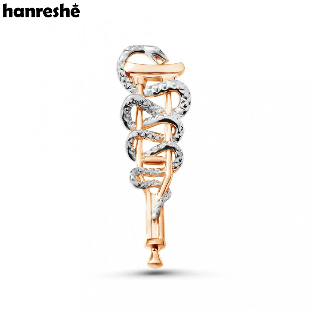 

Hanreshe Medical Crutch Snake Brooch Pins Orthopedics Creative Legs Wounded Lapel Coat Badge Jewlery for Doctor Nurses Gifts