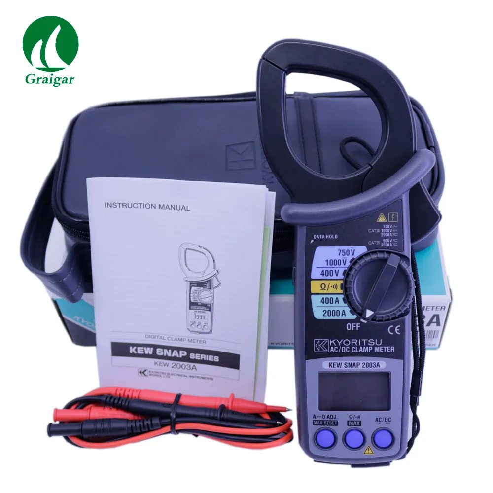 

KYORITSU KEW 2003A AC DC Current Voltage Digital Clamp Meters Tester 2000A