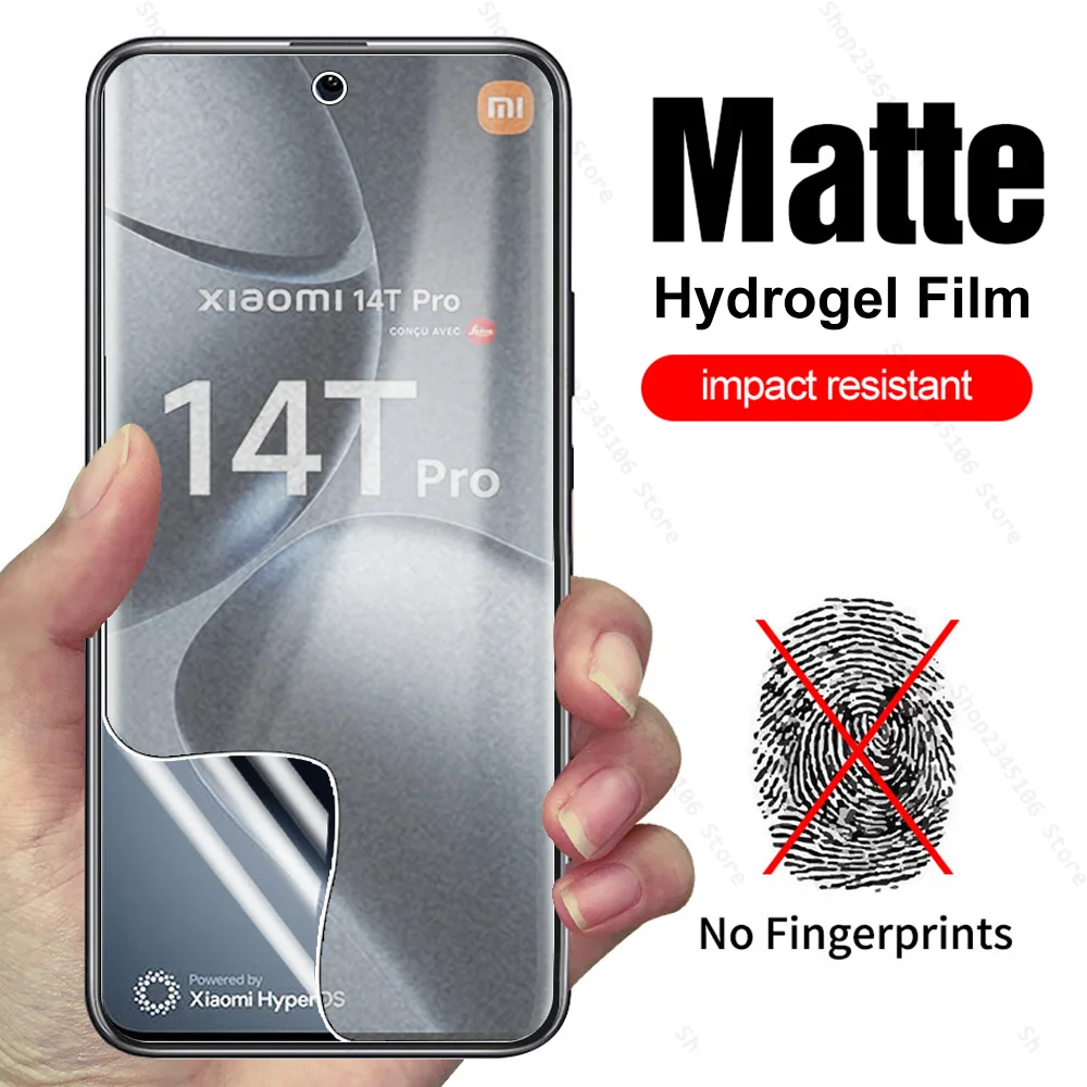 Матовая гидрогелевая пленка для Xiaomi 14T Pro матовая защитная экрана не стекло Xaomi Xiomi