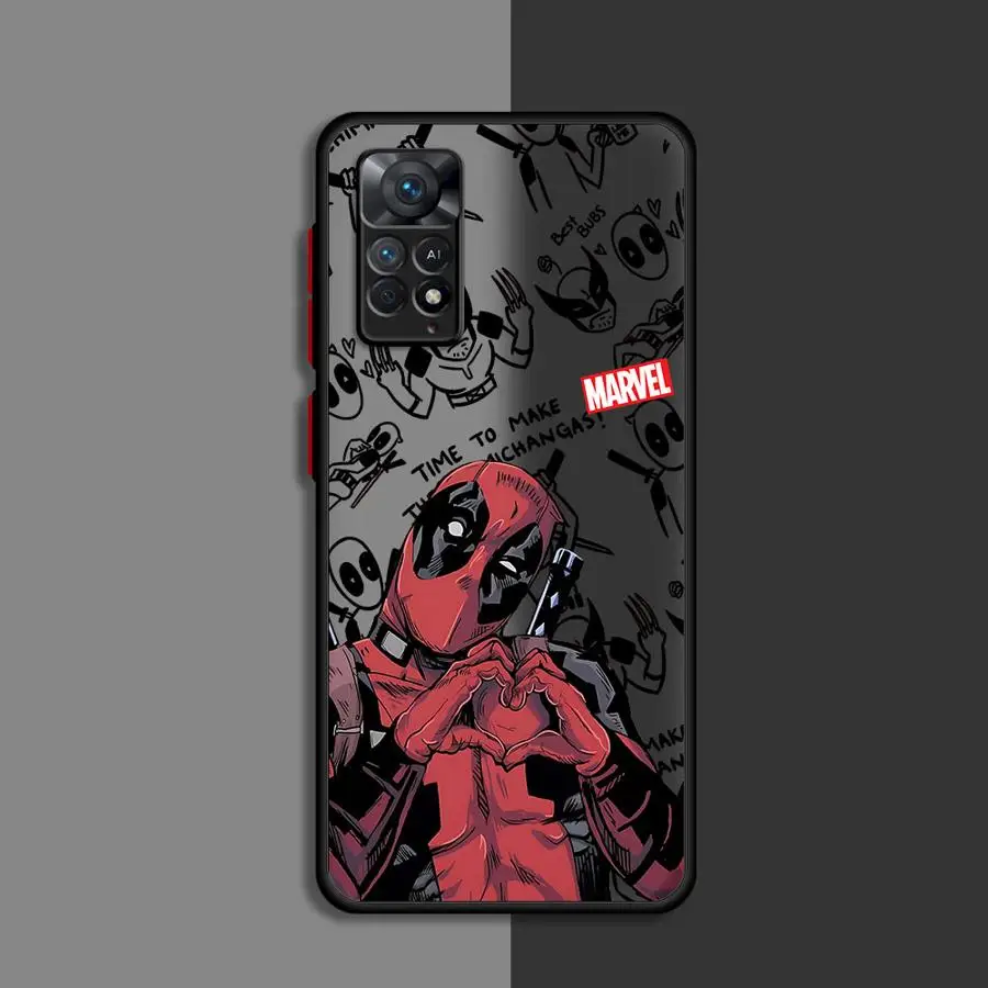 Marvel Comic Deadpool Phone Case for Xiaomi Redmi Note 11 Pro 5G 12S 11S 12 13 ProPlus 10S 10 7 9 8 9S Cover