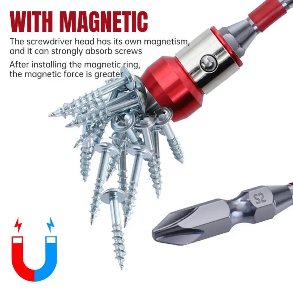 

With Magnetic Boring Crown Alloy Steel Waterproof 65mm/100mm Screwdriver Bit Antiskid Screwdriver Bits