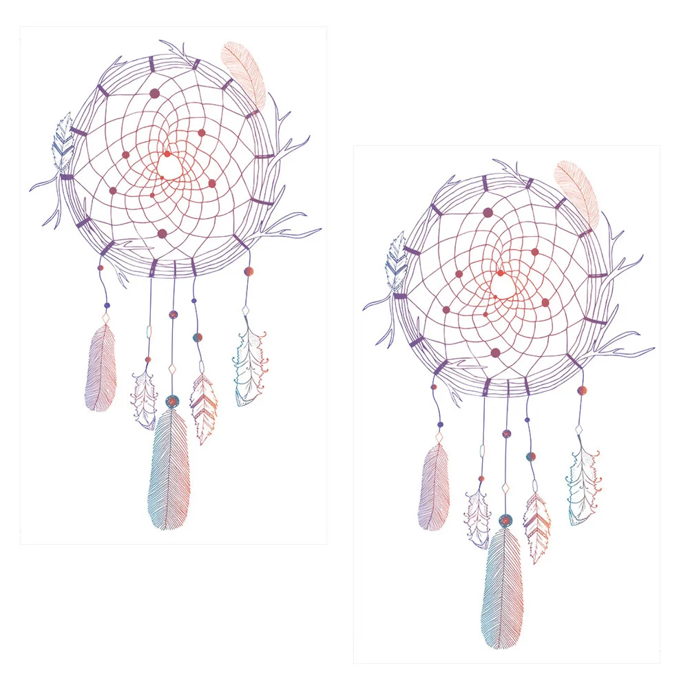 

2Pcs Creative Wall Decals Bedroom Background Dreamcatcher Wallpaper Ornaments