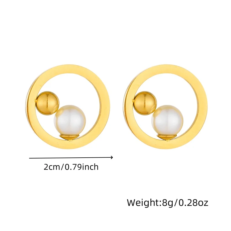 DIEYURO 316L Stainless Steel Golden Flowers Zircon Pearls Earrings For Women Girl New Trend Fashion Ear Jewelry Lady Party Gift