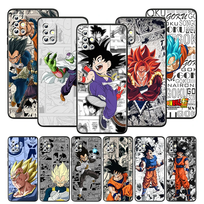 

Cartoon Dragon Ball Z For Samsung Galaxy A52S A72 A71 A52 A51 A12 A32 A21S 4G 5G Fundas Soft Black Phone Case Capa Coque Cover