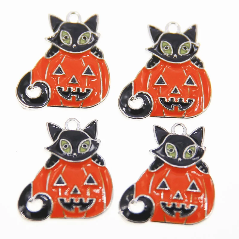 50 шт. 27*25 мм милые Подвески на Хэллоуин ювелирные изделия эмалевые в виде летучей