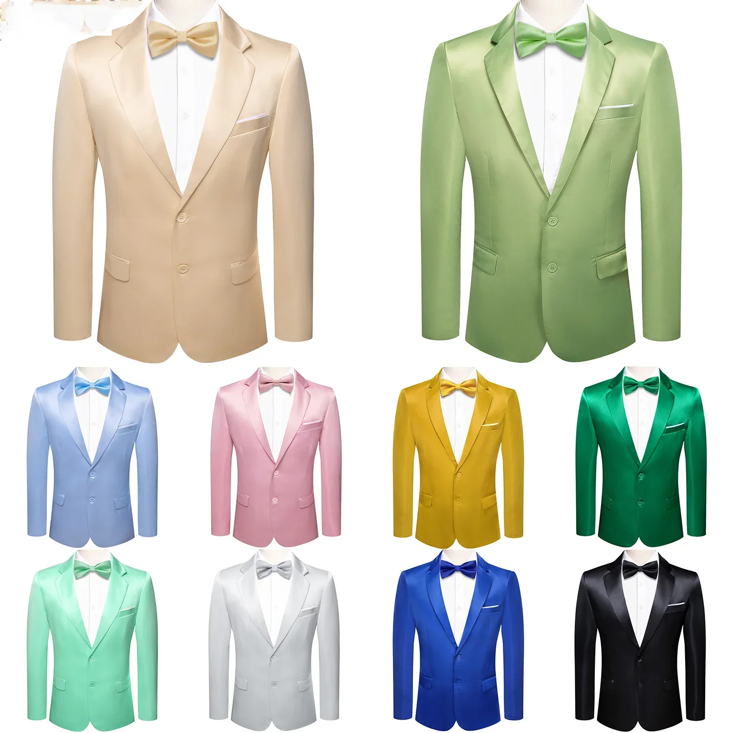 Зеленый жаккардовый однотонный мужской костюм цвета шампанского смокинг с