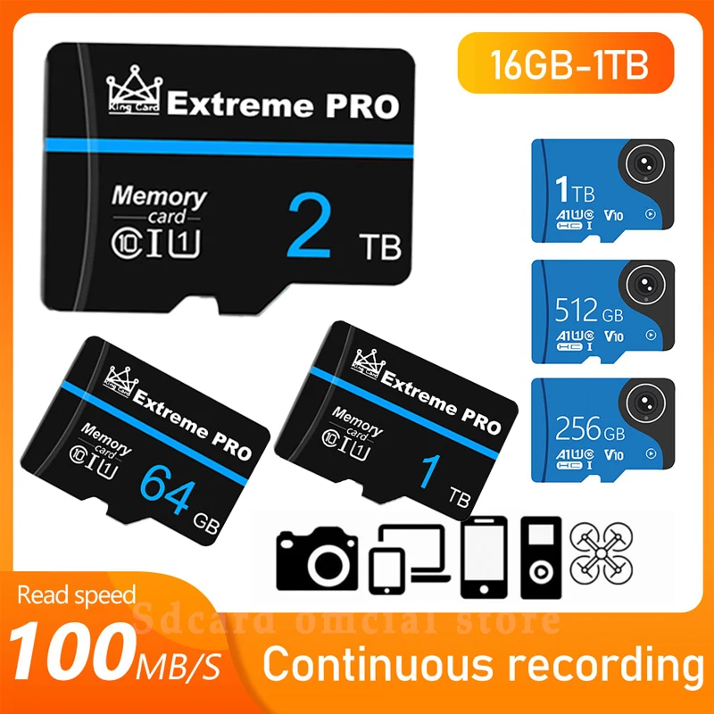 Tf Card 128gb Memory Sd Card 2tb Mp3 Mp4 Players Security Camera Tablet Sd 1tb Smartphones 256gb Mini SD Card Smart Life Product