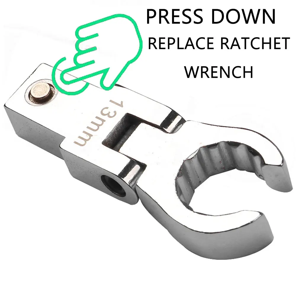 Portable Ratchet Wrench 72 Gear Shaking Head Interchangeable Combination Set Rotatable 180 °Removable Flexible Torque Spanner |