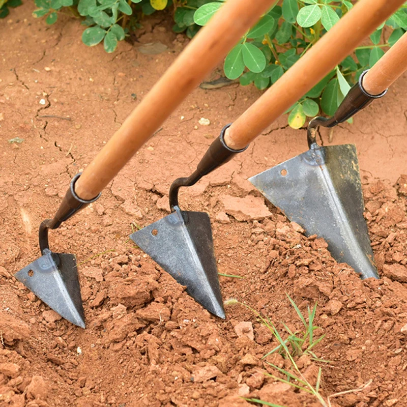 

1pc Farm Tools Household Vegetable Planting Triangle Furrow Hoe Small Tip Hoe Triangle Hoe Agricultural Land Turning Loose Soil