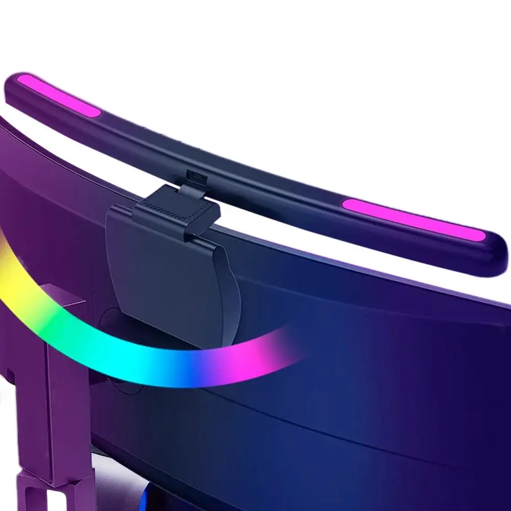 

Curved Monitor Light Bar Led Colorful Night Lamp Asymmetric Reading Eye Protective Monitor Fill Light