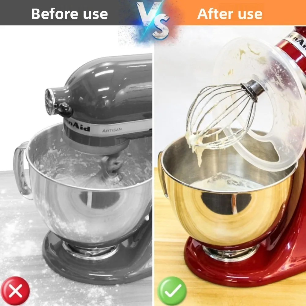 Защитный экран и крышки чаш для миксеров подходят для миксеров KitchenAid 4,5-5Qt с наклонной головкой, надежные крышки с защитой от брызг (art.: 3920d2e4c19d5) - 3920d2e4c19d5