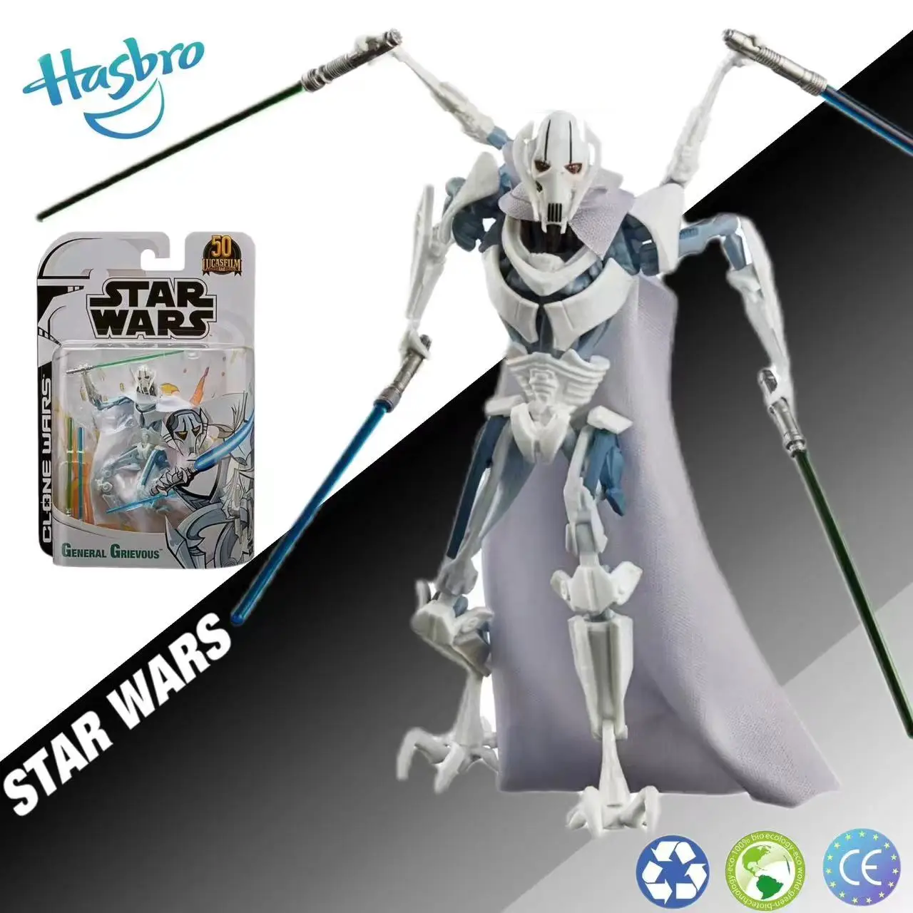 

Hasbro Star Wars The Black Series Original 6-Inch General Grievous Clone Wars Collectible Figure Toys for Children with Box