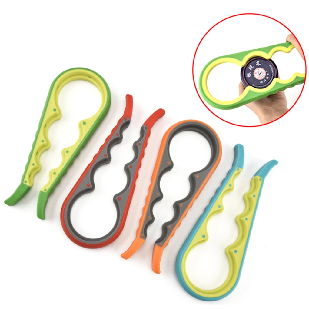 

New 1PC 5 in 1 Jar Opener Easy Grip Bottle Opener Twist Off Lid Quick Opening Multifunction Opener Kitchen Tools