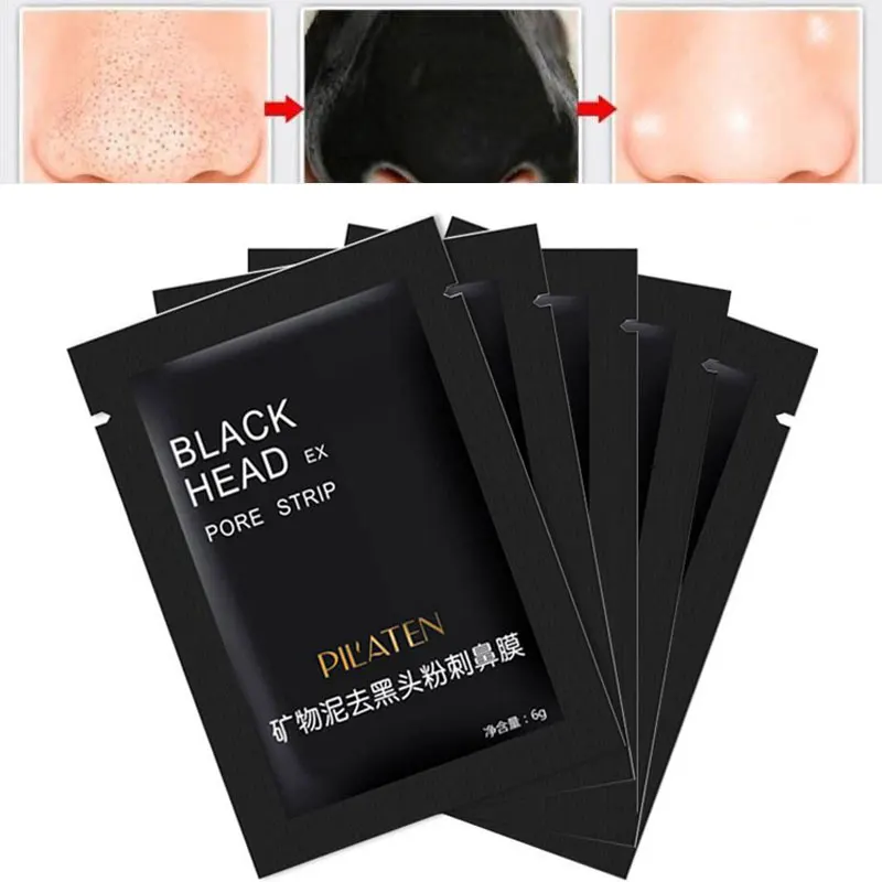 

Newest 5pcs/lot Facial Black Mask Face Care Nose Acne Blackhead Remover Minerals Pore Cleanser Mask Black Head Strip Maquiagem
