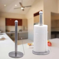 stainless steel kitchen roll paper towel holder bathroom tissue stand napkins rack home kitchen storage accessories