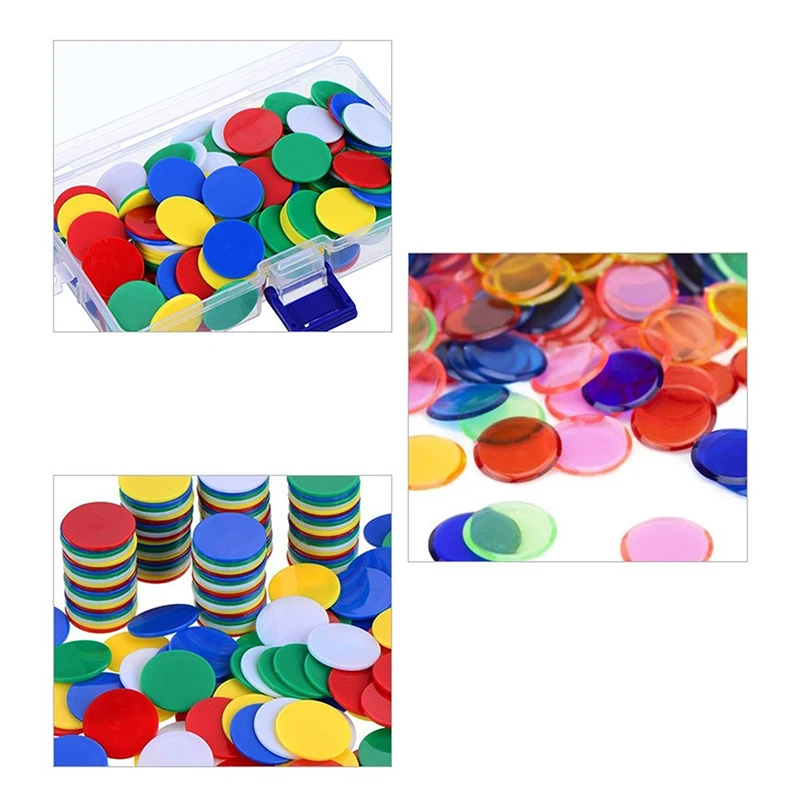 

7 Colors Round Opacification Coins 100 Pcs/set 19mm Poker Chips Plastic Game