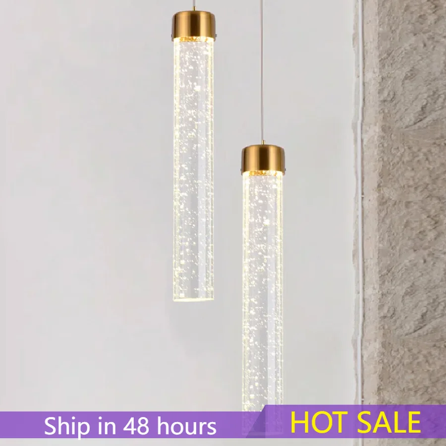 

Nordic Luxury Crystal Led Pendant Light Handing Lamp Indoor Lighting For Bedroom Bedside Living Room Home Decoration