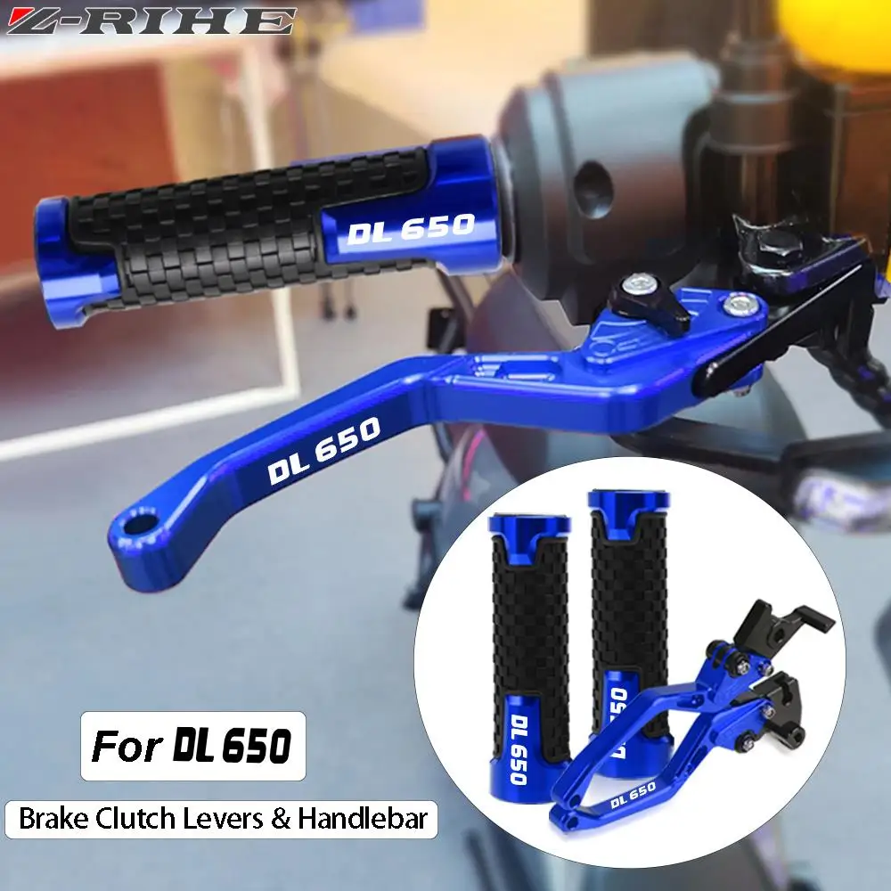 

Motorcycle CNC Brake Clutch Levers Handlebar Handle Bar Grips For Suzuki DL650 V-Strom Vstrom 2004 2005 2006 2007 2008 2009 2010