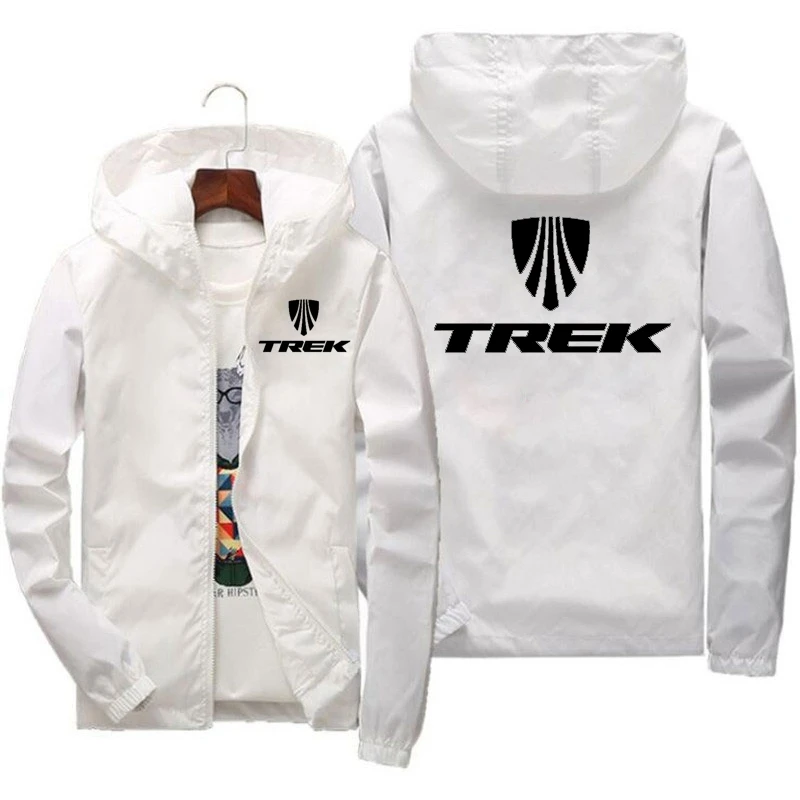 

TREK Mountain Bike Spring and Autumn Men's Printed Casual Jacket with Zipper Hoodie Baseball Pilot Waterproof Jacket S-7XL