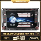 Автомагнитола JUNHUA, мультимедийная стерео-система на Android, с DVD, GPS, Bluetooth, Bluetooth, Навигатором, для VW Passat B6, Polo, 6r, Golf 5, 6, Tiguan, Skoda, Seat, типоразмер 2 Din