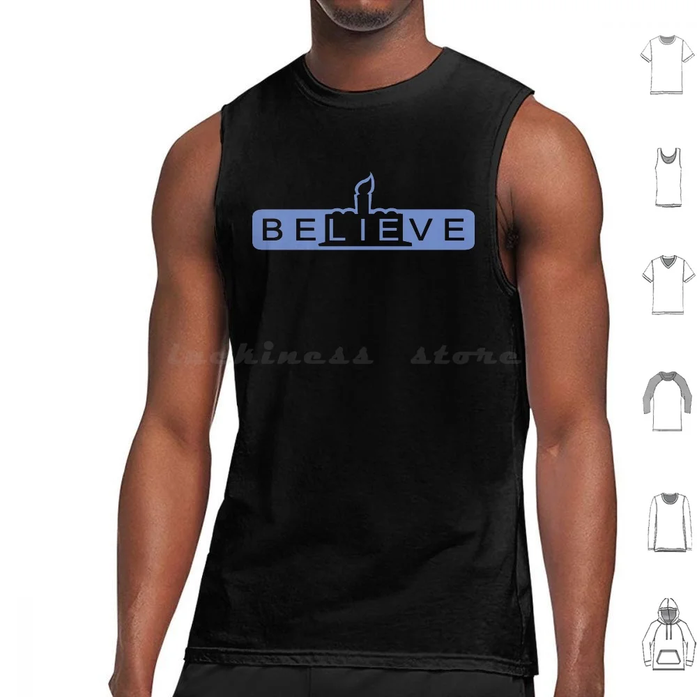 

Believe Blue Tank Tops Vest Sleeveless