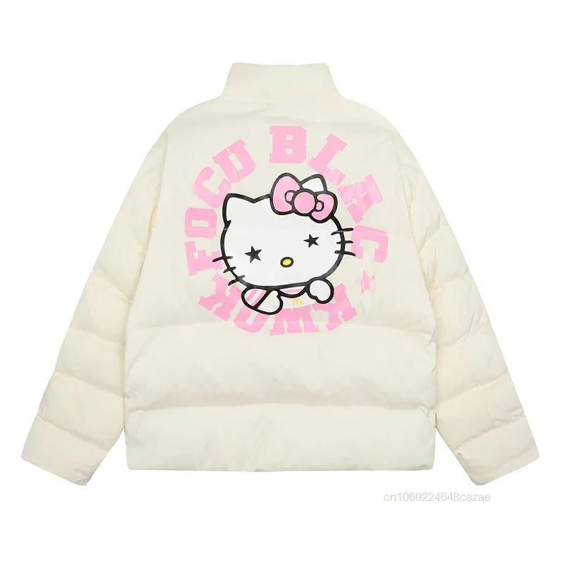 Sanrio Hello Kitty модная куртка с принтом в американском стиле зимняя новая толстая