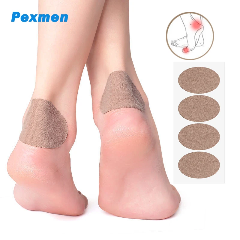 

Pexmen 4Pcs Foot Protector Pads Bunion Cushion for Reduce Rubbing Callus Chafing Friction Strong Adhesive Stickers Heel Patches