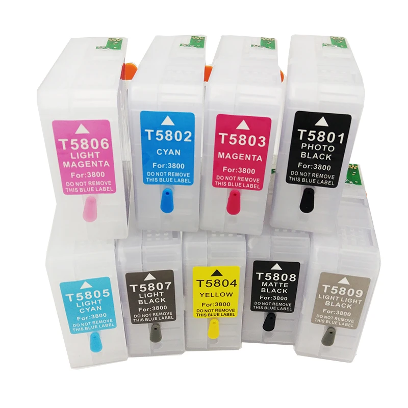 

vilaxh T5801 T5802 T5803 T5804 T5805 T5806 T5807 T5808 T5809 For Epson Stylus Pro 3800 3880 Empty Refillable Ink Cartridge