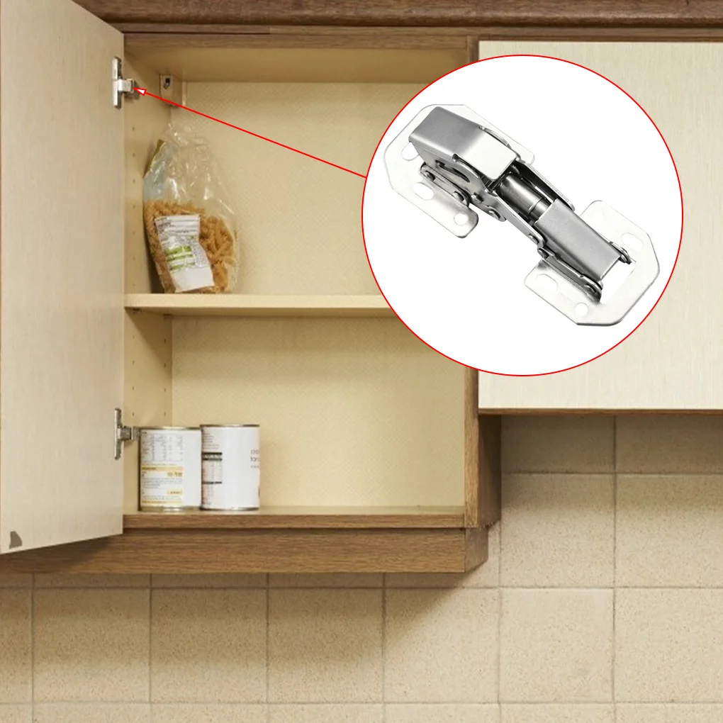 

Cabinet Hinge Steel Hydraulic Door Hinge Plated Free-punching Soft Closing Cupboard Damper Buffer Door Hinge Repair Plates