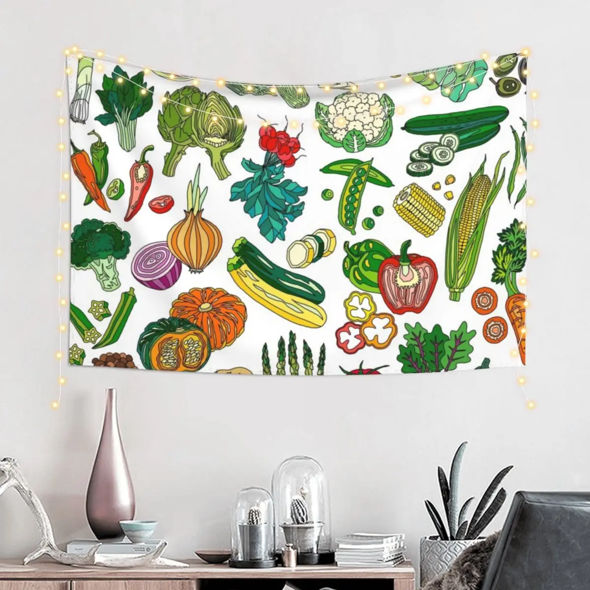 Получить овощи! Гобелен Подвесной Настенный Корейский Декор Комнаты