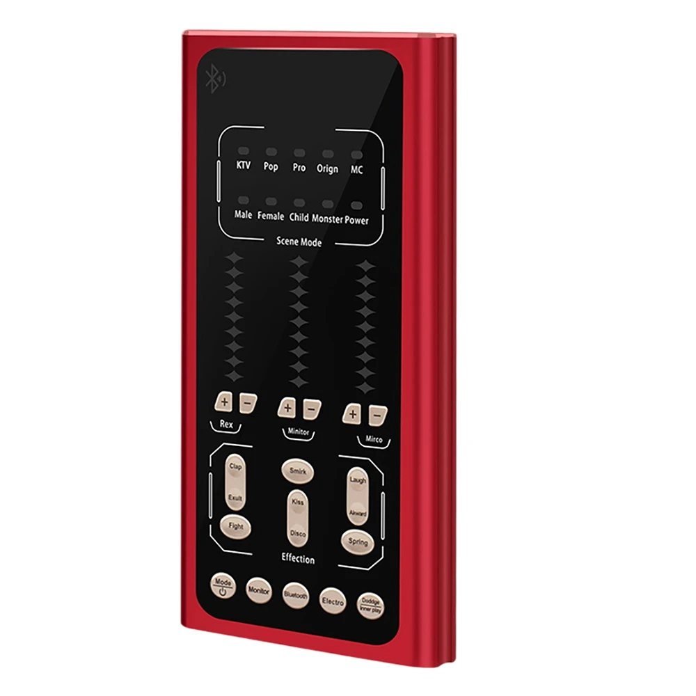 

Bluetooth Voice Changer Sound Card Camouflage Modulator With Adjustment Function And 9 Different Sound Effects