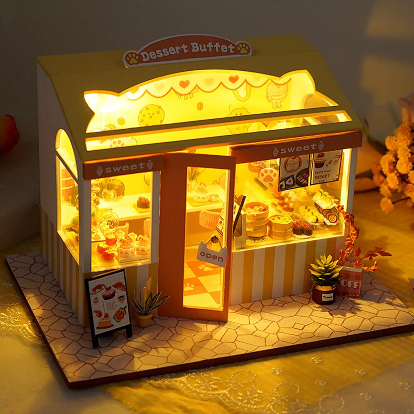 

3D Miniature Dollhouse Kit with Ornaments for Educational Toy Kids Adults