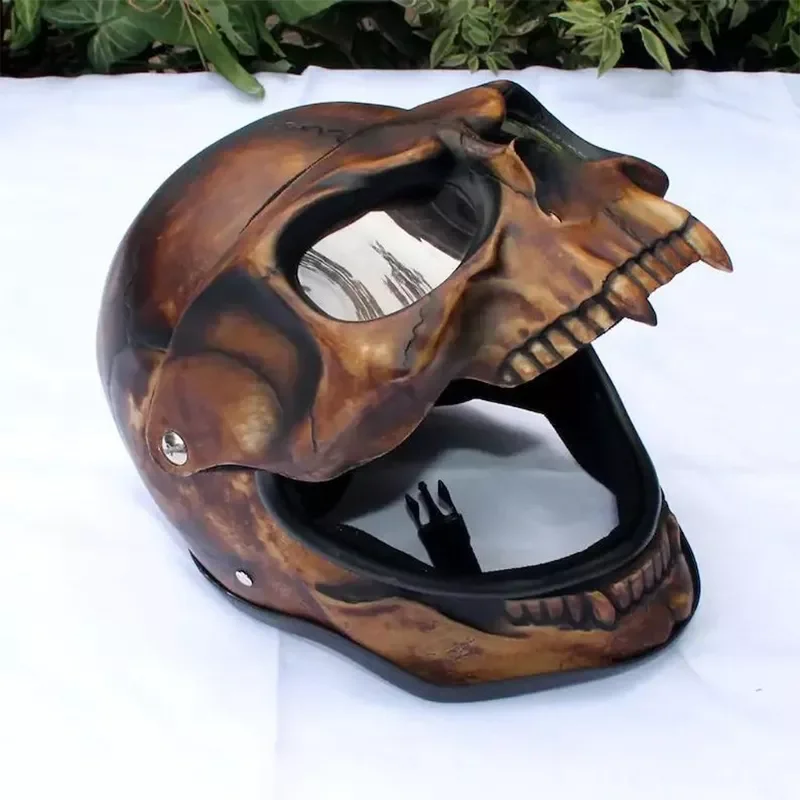 Skull Skeleton Visor for Motorcycle Helmet Cool Skull Mask Skelet Halloween Cosplay Props Helmet Decoration W91F enlarge