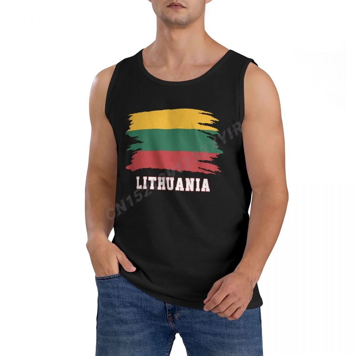 

Мужская майка с флагом Литвы, литовские фанаты, карта страны, это в моем ДНК, мужская рубашка, хип-хоп, без рукавов, 100% хлопок