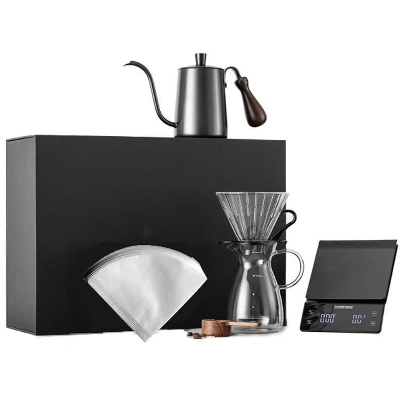

Coffee Kit Gift Box Hand Drip Coffee Sets (Scale+Kettle+Dripper+Paper Filter+Server+Measuring Spoon)Valentine's Day present