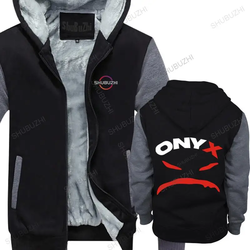 

man casual loose fleece hoody New ONYX Logo Rap Hip Hop Music Men Black thick hoodie zipper men's jacket coat drop shipping