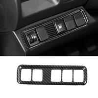 headlight switch button cover trim carbon fiber style headlight button cover fit for nissan navara np300 2017 2018 2019