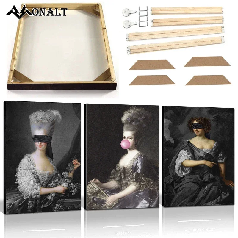 Плакат с жевательной резинкой повязка на глаза Battaglia винтажный постер рамкой