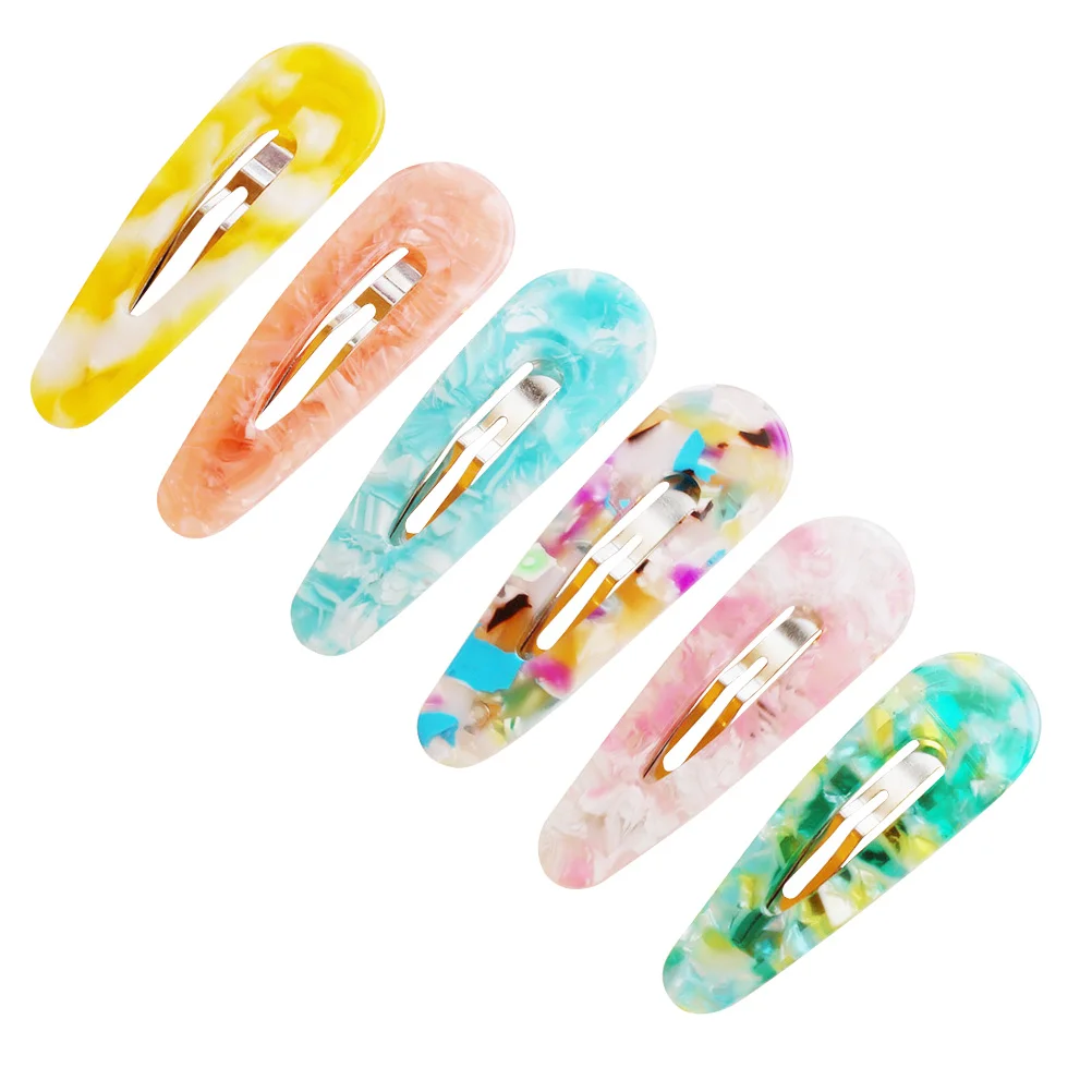 

Hair Clips Acetate Clip Acrylic Kids Snap Barrettes Sheet Barrette Girlscreative Hairpin Fashion Accessories Set Styling