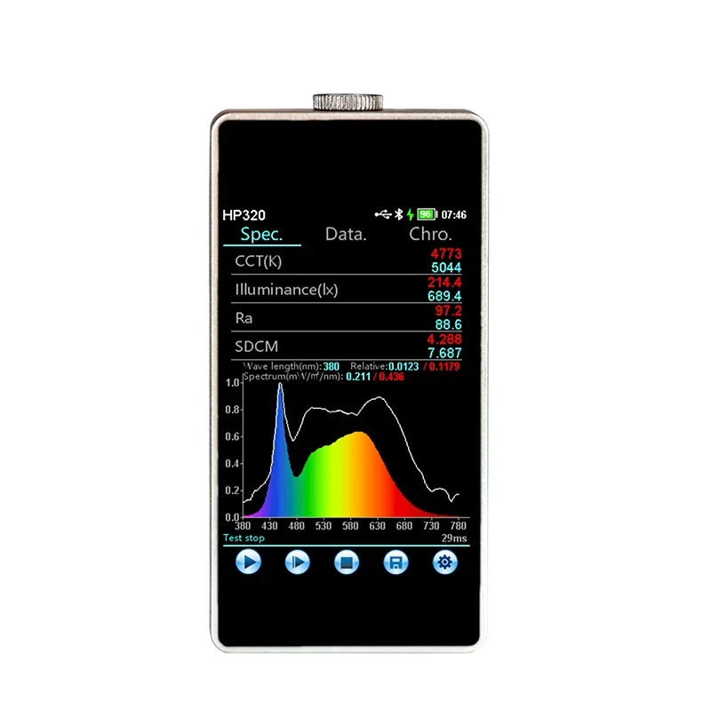 YYHC-светильник спектрометр HP320 Mini 380-780 нм светильник Lux метр измеритель