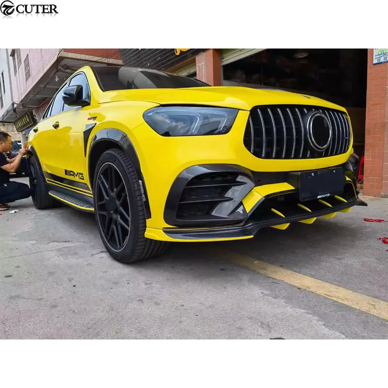 X167 cgle 167 Coupe Gle63 GLE53 углеродное волокно передняя губа задний диффузор спойлер капот