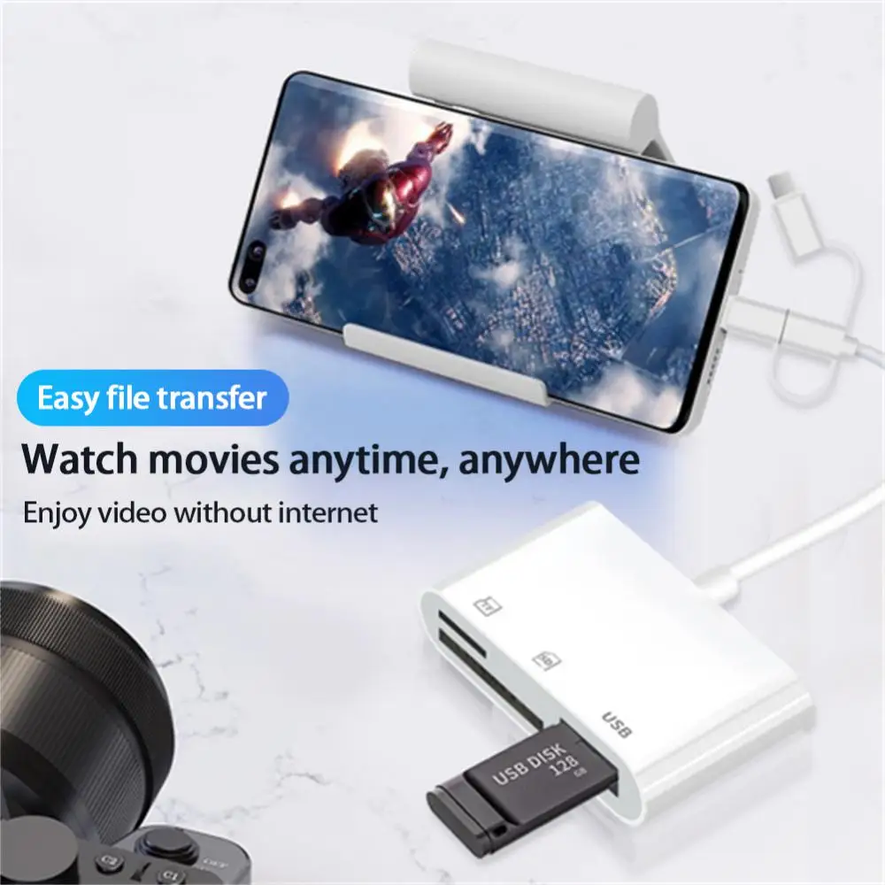 

Secure Digital Reader Writer Multifunction Mini Tf Cf Sd Memory Card Docking Station Type-c Adapter Card Reader Adapter