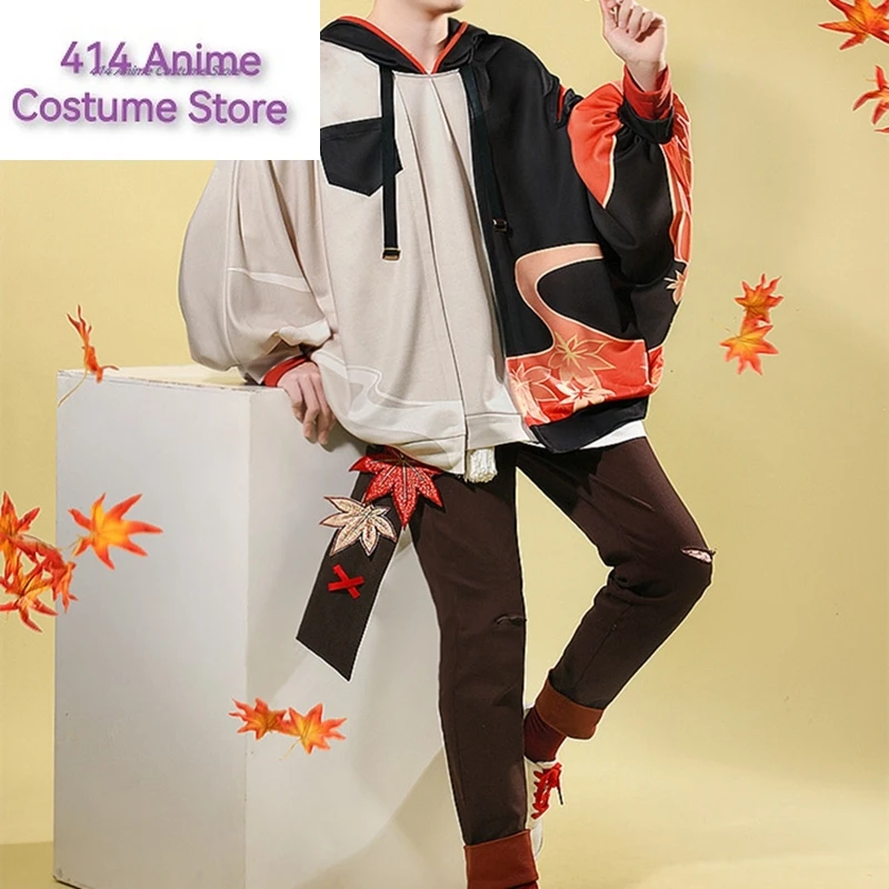 Толстовка с капюшоном и штаны Game Genshin Impact Kazuha каэдехара казуха повседневная