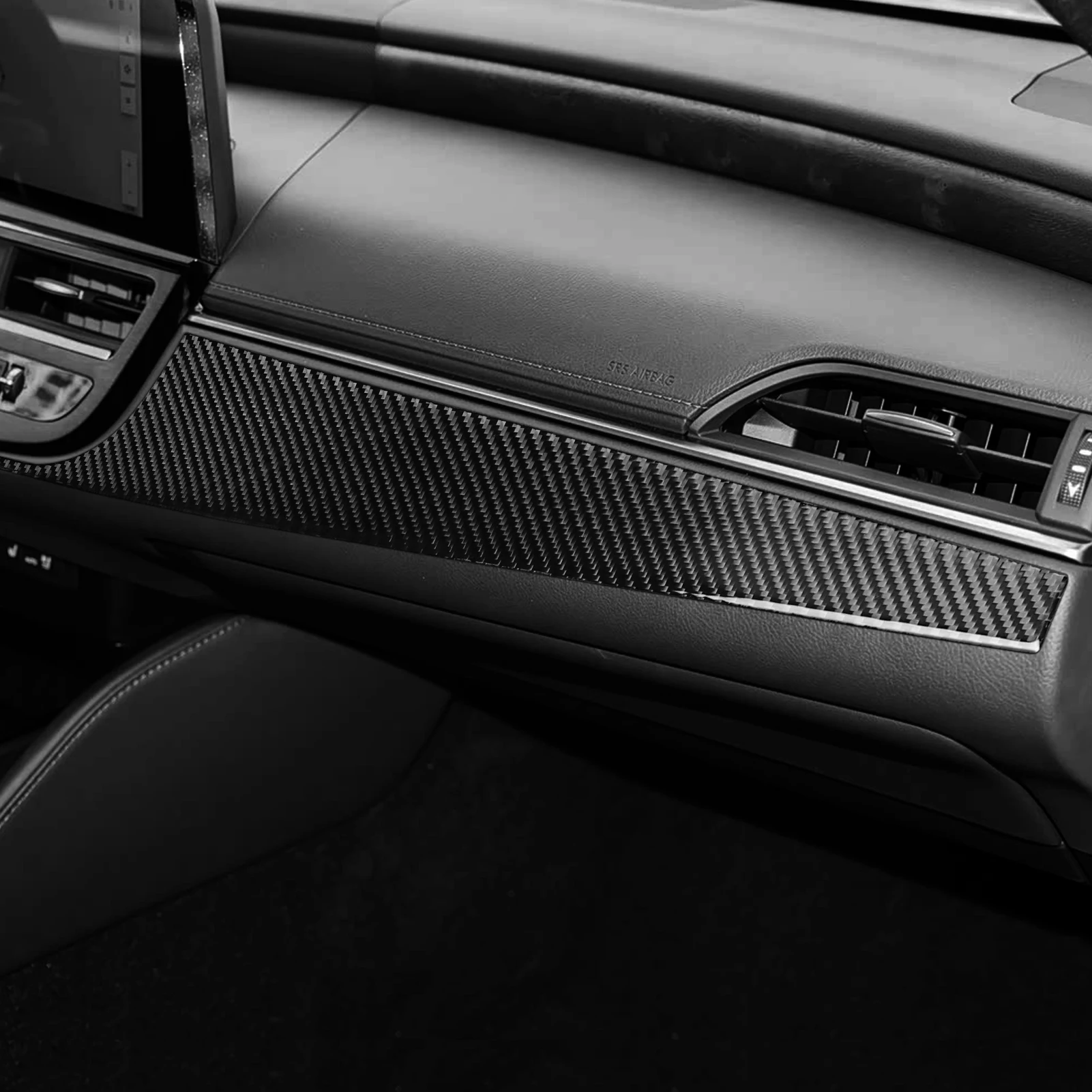 Фото Для Lexus ES ES200 250 260 300h 350 200 2018-2025 Наклейки из настоящего карбона для центральной консоли, кондиционера, CD-плеера, рычага переключения передач, дверной панели, декоративные элементы для автомобиля. №5