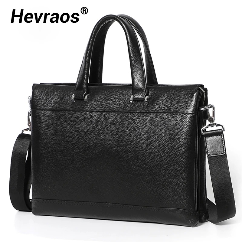 

Multiple Compartment Men's Real Genuine Leather Briefcase Bag For Male Handbag For 14 inch Laptop Business Bag Men Briefcase