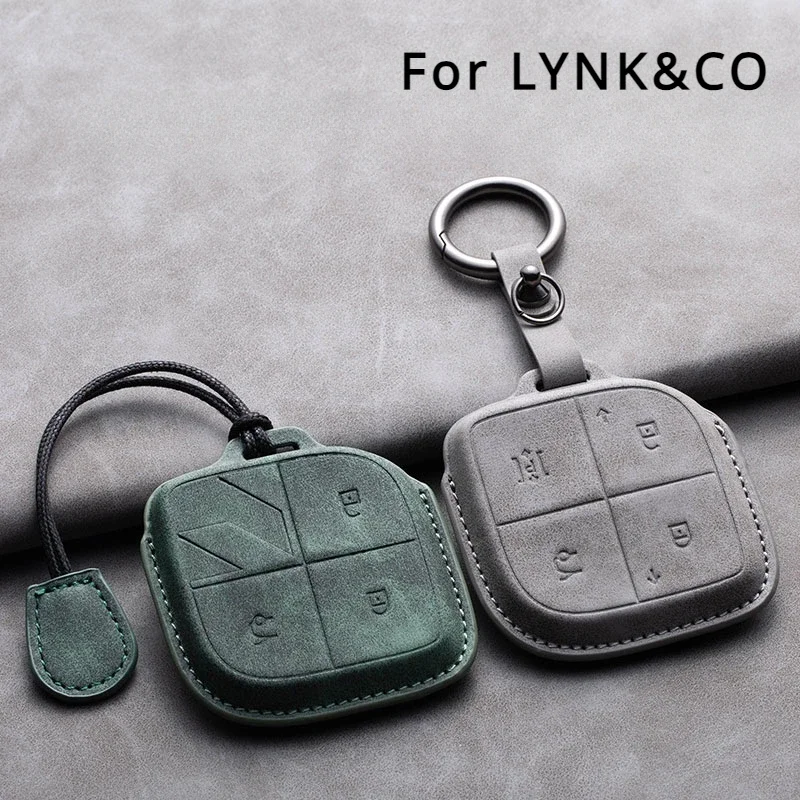 Кожаный автомобильный чехол для ключей от LYNK &amp CO 08 2022 2023 2024 LYNKCO 01 02 03 05 06 09 брелок