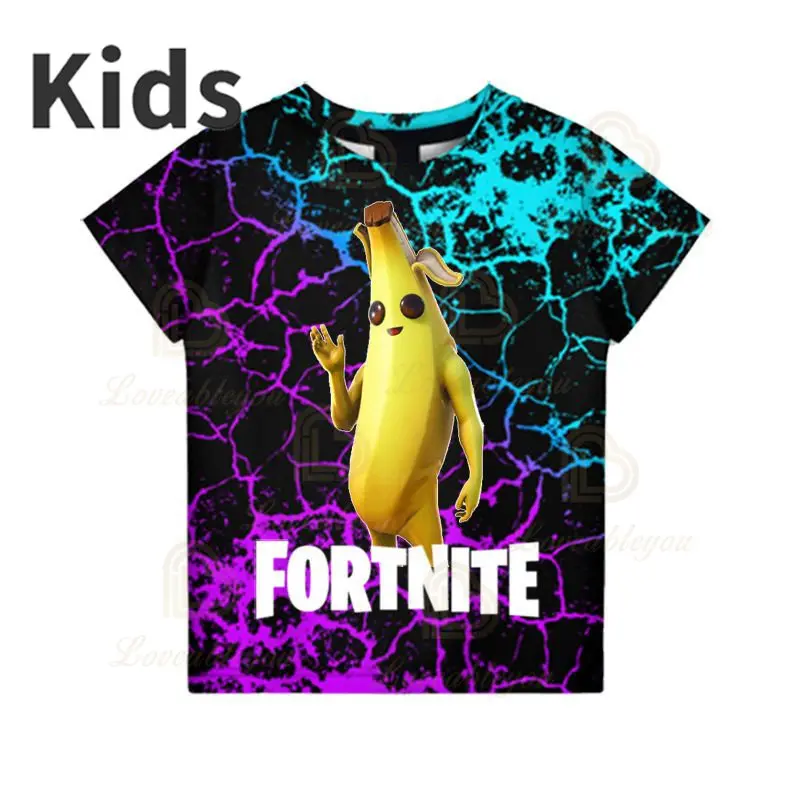 2022 New Game Men Boys Girls T-shirt Fortnite Victory Children's Shoot Game T-shirt Clothing Tees Kids Hero Tops