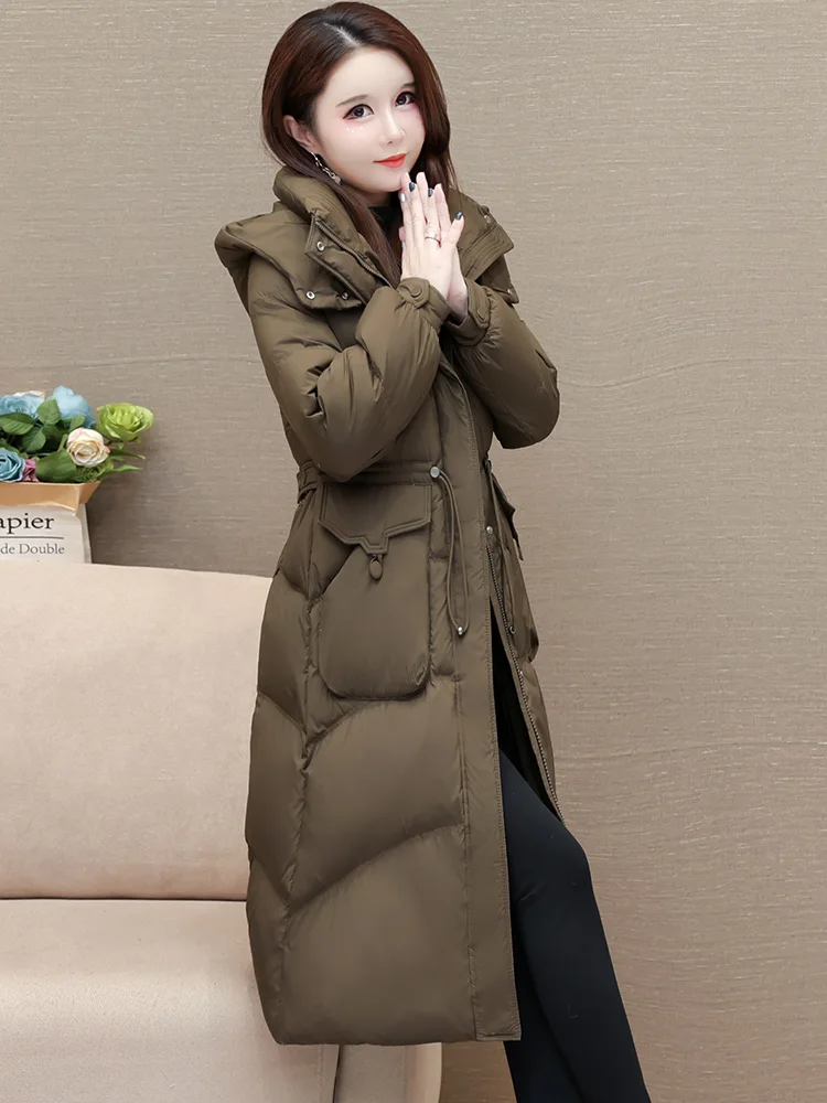 High end Luxury Brand Down jacket Women Winter 2024 New Fashion Western Sle Mid-Length Duck down Clothing Happy Mother Oute...